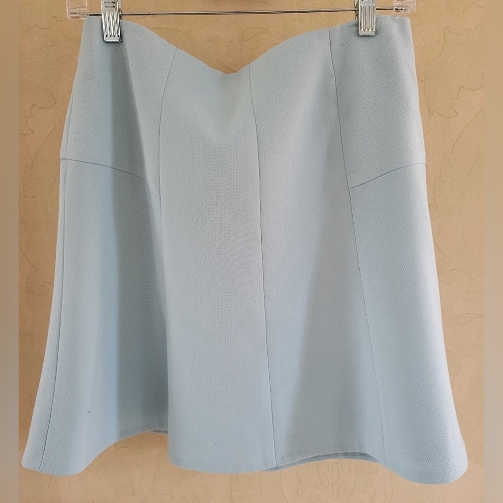 Loft Baby Blue Business Flare Midi Skirt-Size 4